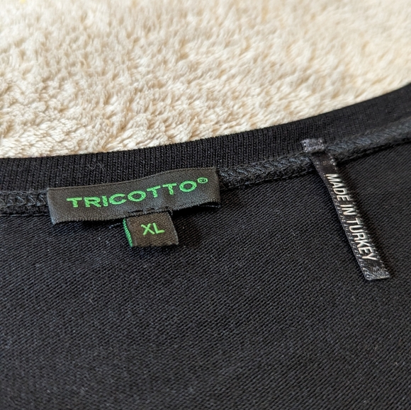 Tricotto black/grey floral studded top XL - Picture 5 of 7